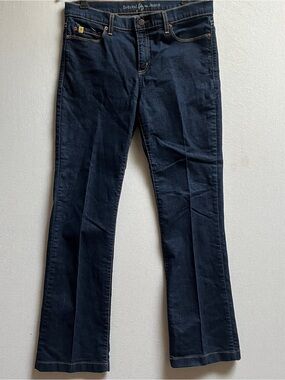 Second Yoga Jeans Dark Blue Wash Bootcut Denim Jeans Size 31